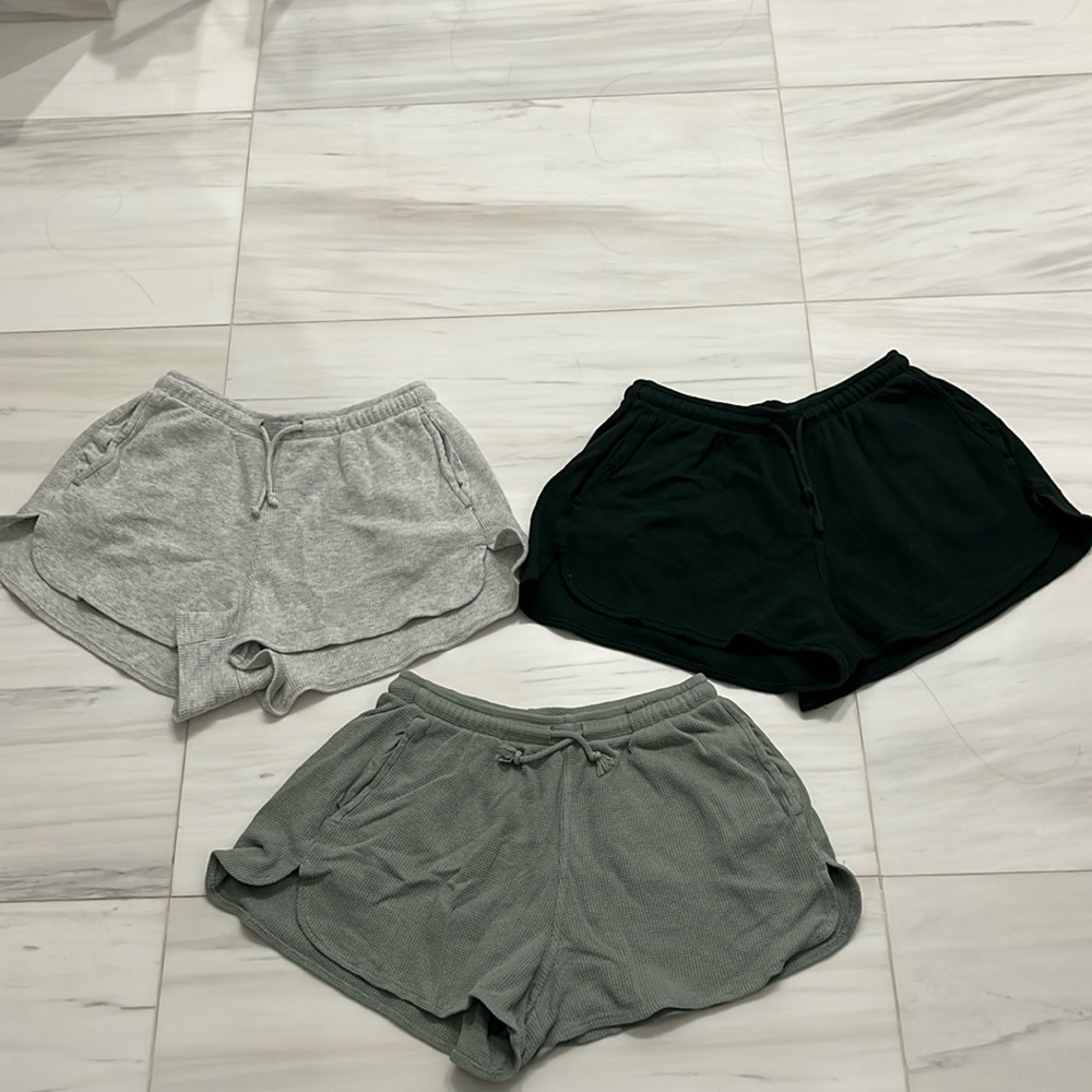 Brandy Melville Waffle Shorts Bundle